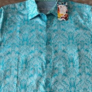 NWT! Robert Graham HIGHLAND SEAFOAM Men's Shirt